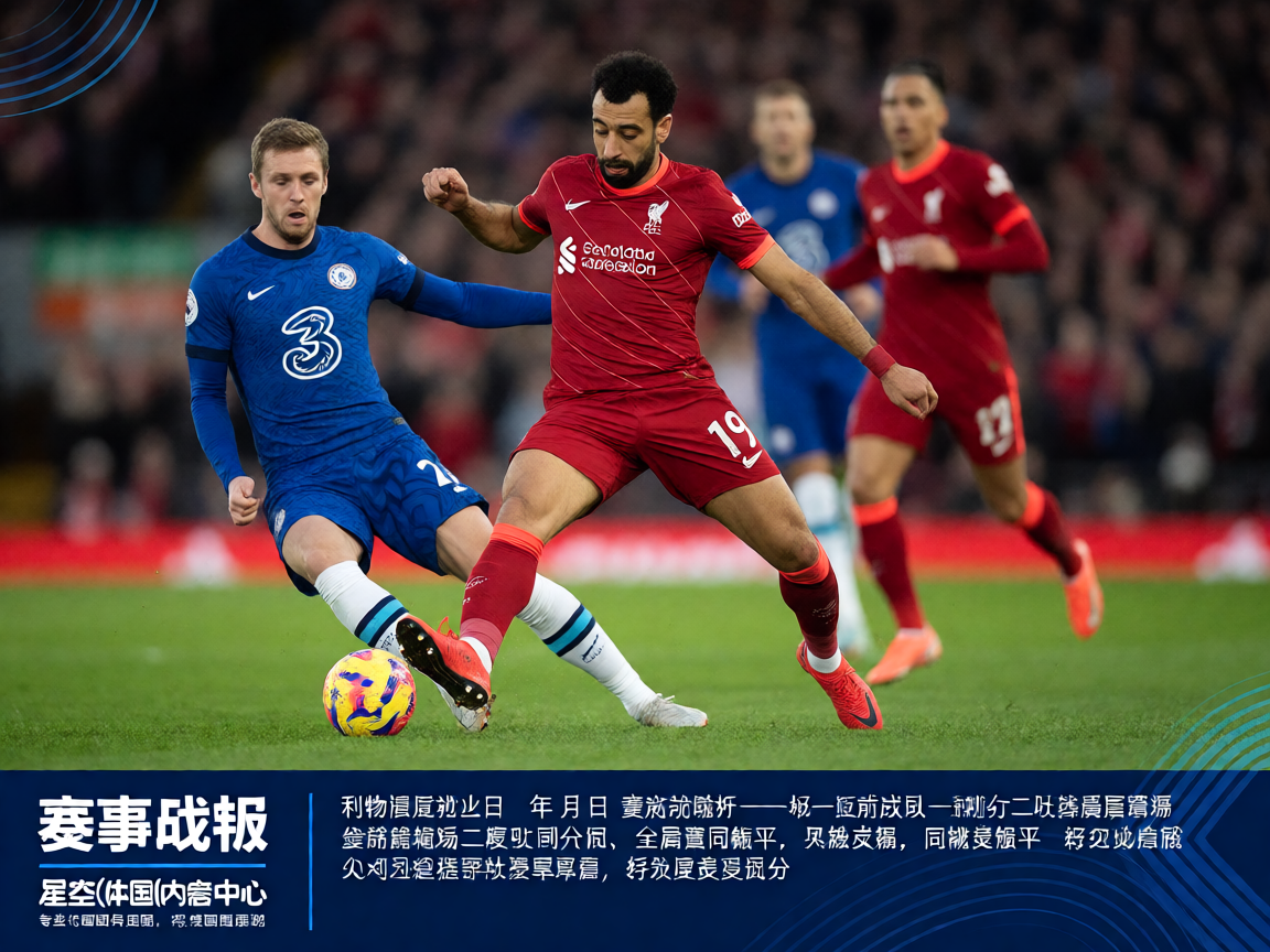 英超联赛激烈对抗现场，球员在绿茵场上争夺球权