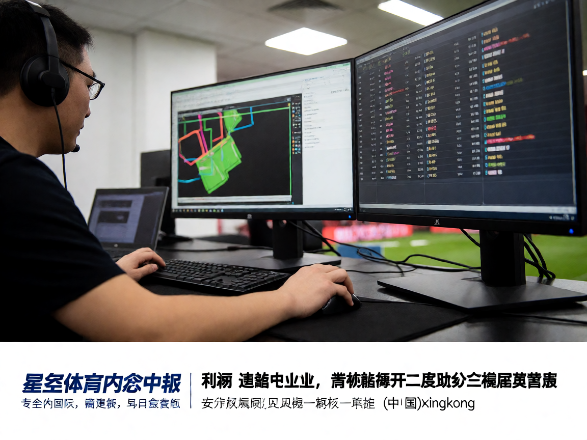 体育数据分析师在电脑前研究比赛数据